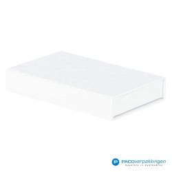 Magneetdoos Giftcard - Wit Mat (Toscana) - Inlay karton - Zijaanzicht voor dicht
