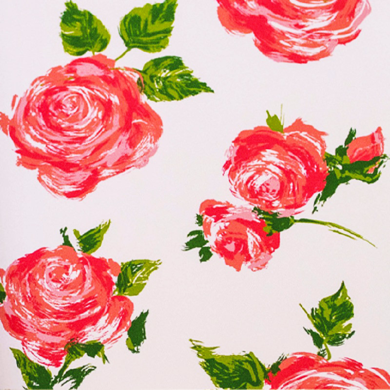 Zijdepapier - Rozen - Roze op wit - Close-up
