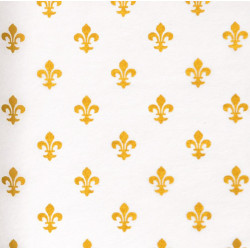 Zijdepapier - Franse lelies - Goud op wit - Close-up