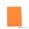 Papieren draagtassen - Oranje - Gedraaide handgreep - Vooraanzicht