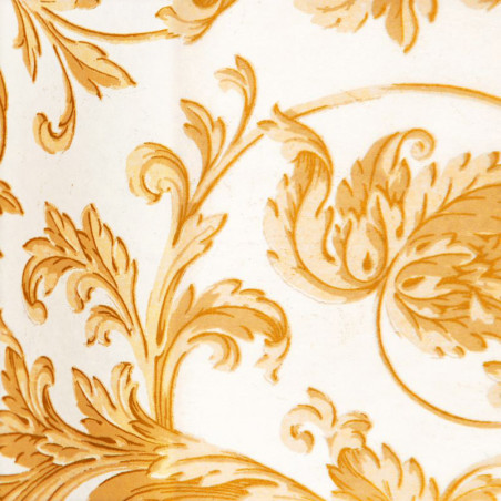 Zijdepapier - Barok bloemen - Goud op wit