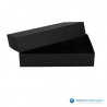 Geschenkdoos met deksel - Zwart mat - A4 - Luxe - Vooraanzicht deksel open