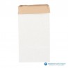 Blokbodemzakken papier - Wit/Bruin - Vooraanzicht open