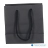 Papieren draagtassen - Zwart Mat - Luxe - Katoenen koord - Achteraanzicht