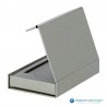 Magneetdoos Giftcard - Zilver (Toscana) - Inlay karton - Zijaanzicht achter open