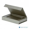 Magneetdoos Giftcard - Zilver (Toscana) - Inlay karton - Zijaanzicht voor open