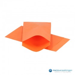 Papieren zakjes - Oranje Kraft - Vooraanzicht