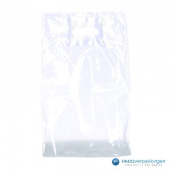 Plastic draagtassen - Transparant - 40 MU - Vooraanzicht