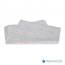 Zijdepapier - Edelsteen - Multikleur op wit - Vooraanzicht