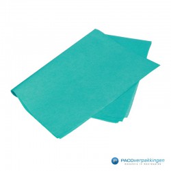 Zijdepapier - Parelmoer - Turquoise - Zijaanzicht achter