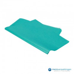 Zijdepapier - Parelmoer - Turquoise - Zijaanzicht voor