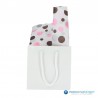 Zijdepapier - Stippen - Bruin / roze op wit -
