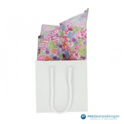 Zijdepapier - Bloemen - Multikleur op wit