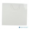 Papieren draagtassen - Wit Glans - Luxe - Katoenen koord - Achteraanzicht