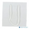 Papieren draagtassen - Wit Glans - Luxe - Katoenen koord - Vooraanzicht