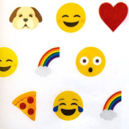 Zijdepapier - Emoji - Multikleur op wit