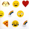 Zijdepapier - Emoji - Multikleur op wit - Close-up