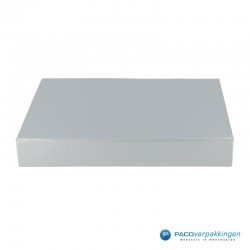 Magneetdoos - A5 - Zilver glans - Zijaanzicht