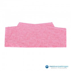 Zijdepapier - Stippen - Wit op roze - Vooraanzicht