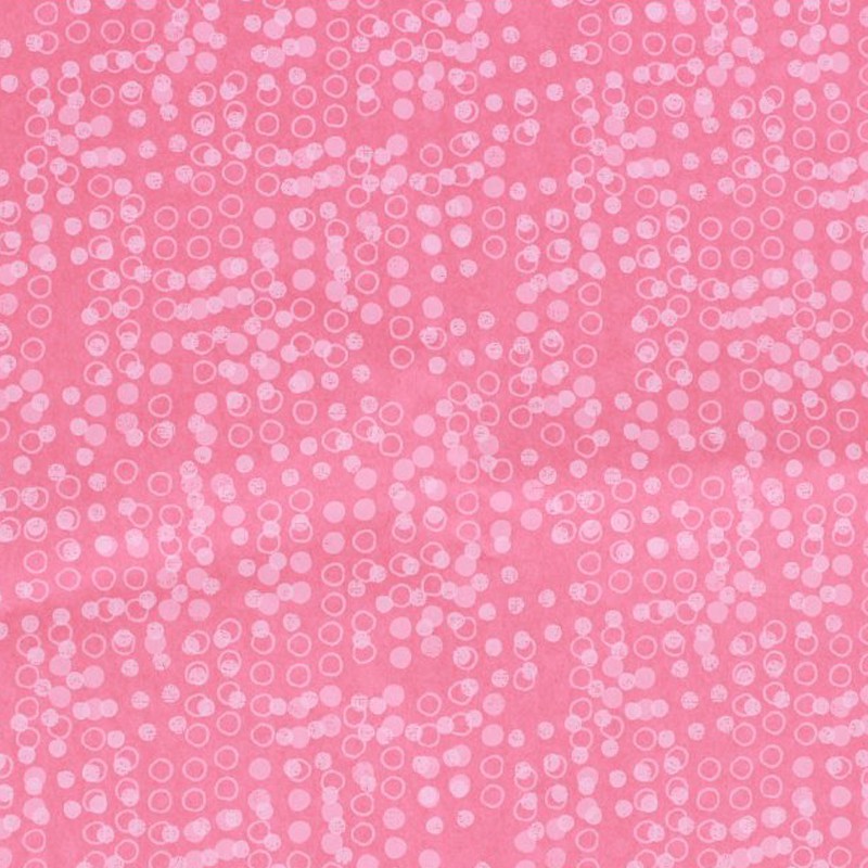 Zijdepapier - Stippen - Wit op roze - CloseUp