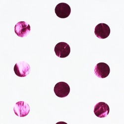 Zijdepapier - Stippen - Roze metallic op wit - Detail