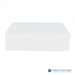 Magneetdoos A4 - Wit mat met strodessin - Eco papier - Budget - Vooraanzicht