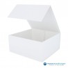 Magneetdoos - Wit mat met strodessin - Eco papier - Budget - Geopend3