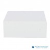 Magneetdoos - Wit mat met strodessin - Eco papier - Budget - Vooraanzicht