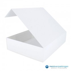 Magneetdoos A3 - Wit mat met strodessin - Eco papier - Budget - Geopend2