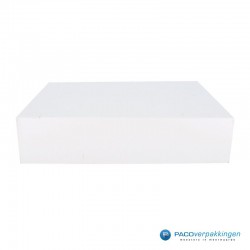 Magneetdoos A3 - Wit mat met strodessin - Eco papier - Budget - Vooraanzicht