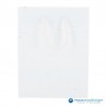 Papieren draagtassen - Wit mat met strodessin - Eco papier - Luxe - Katoenen koord - Vooraanzicht6
