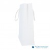 Papieren draagtassen - Wit mat met strodessin - Eco papier - Luxe - Katoenen koord - Zijaanzicht4