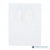 Papieren draagtassen - Wit mat met strodessin - Eco papier - Luxe - Katoenen koord - Vooraanzicht8