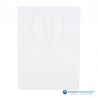 Papieren draagtassen - Wit mat met strodessin - Eco papier - Luxe - Katoenen koord - Vooraanzicht10
