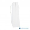 Papieren draagtassen - Wit mat met strodessin - Eco papier - Luxe - Katoenen koord - Zijaanzicht6