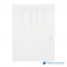 Papieren draagtassen - Wit mat met strodessin - Eco papier - Luxe - Katoenen koord - Vooraanzicht12