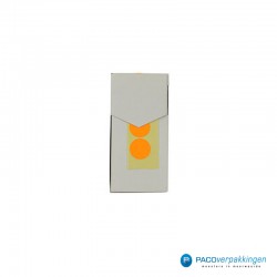 Stickers rond - Fluor Oranje Mat - Dispenser