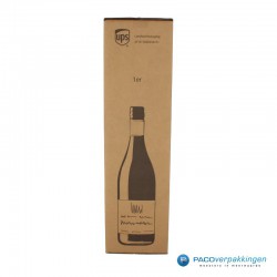 Verzenddoos - Wijndoos - 1 fles - Vooraanzicht