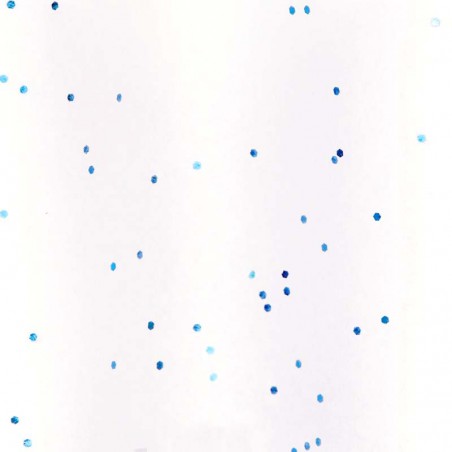 Zijdepapier - Glitters - Blauw metallic op wit