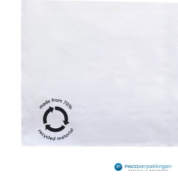 Verzendzakken - Wit/grijs - A3 - 70% Recycle - Retoursluiting - Logo
