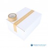 Verpakkingstape - Papier - Signed, Sealed, Delivered - Wit op Kraft Bruin - Toepassing