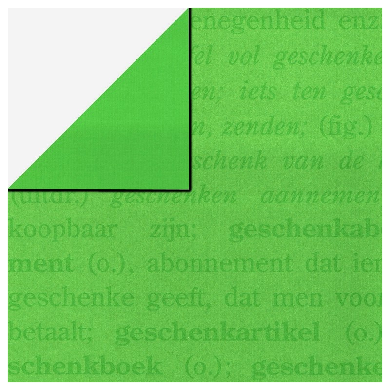 Inpakpapier - Letters - Groen (Nr. 1118) - Close-up