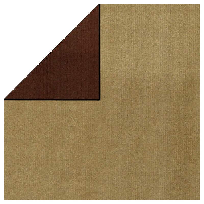 Inpakpapier - Effen - Goud en bruin (Nr. 1742) - Close-up