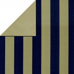 Inpakpapier - Strepen - Blauw op goud (Nr. 3102) - Close-up