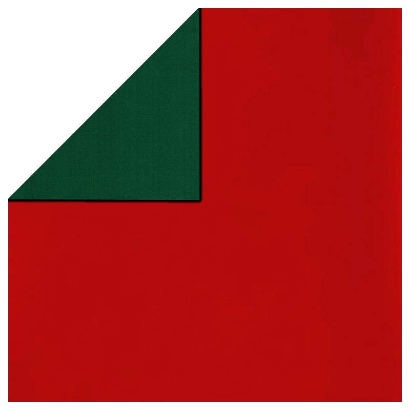 Inpakpapier - Effen - Glossy - Rood en groen (Nr. 5110) - Close-up