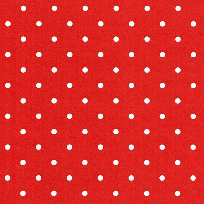 Inpakpapier - Stippen - Wit op rood (Nr. 1218) - 30 cm | Paco