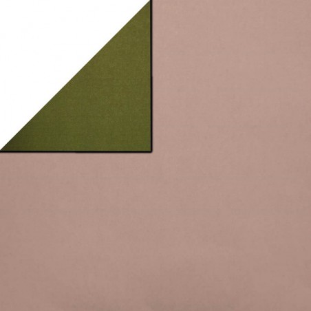 Inpakpapier - Effen - Roze en groen (Nr. 1907)