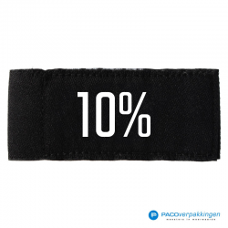 Kleding labels - Zwart - 10% - Textiel - Vooraanzicht