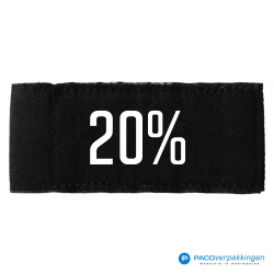 Kleding labels - Zwart - 20% - Textiel - Vooraanzicht