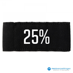 Kleding labels - Zwart - 25% - Textiel - Vooraanzicht